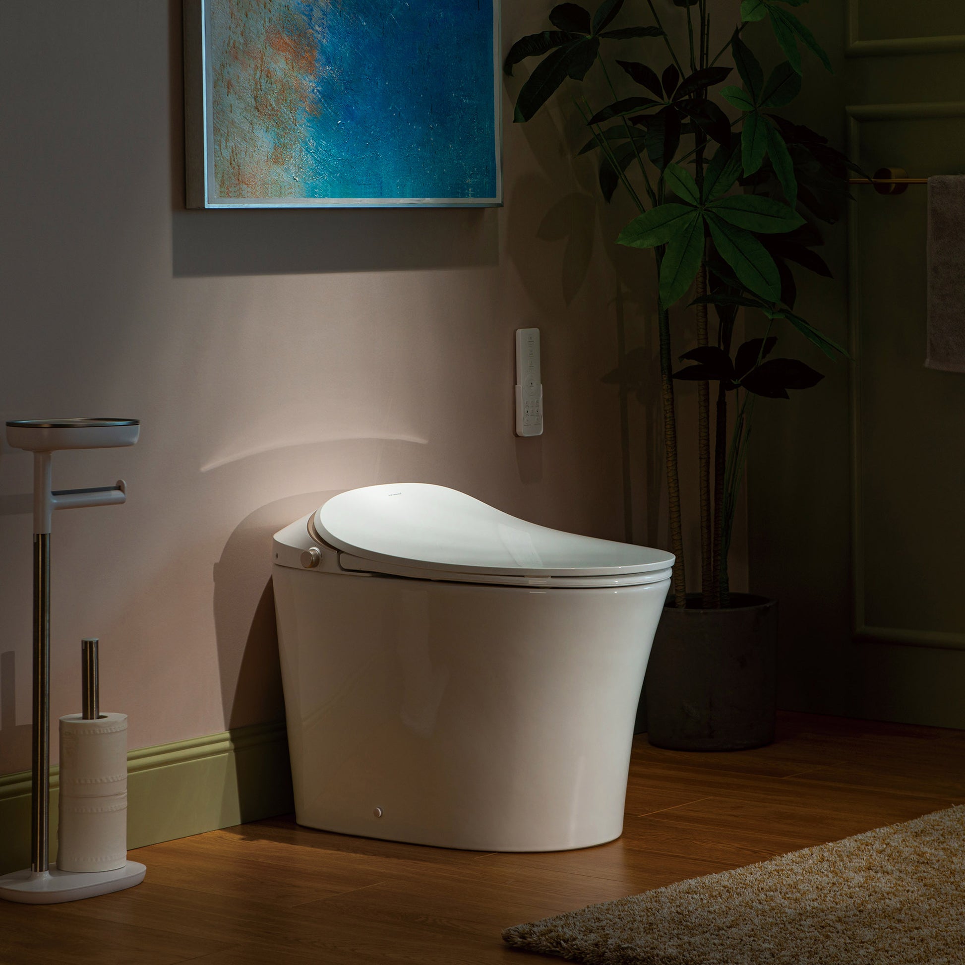 Rowan One-Piece Intelligent Bidet Toilet - three-quarter view