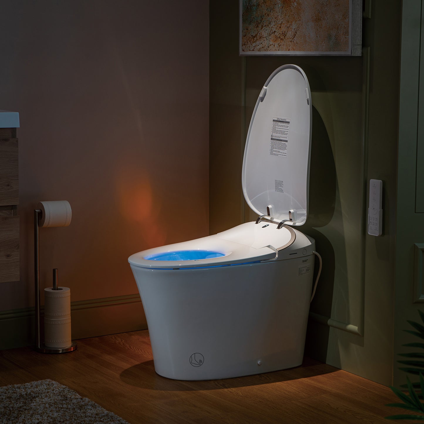 Rowan One-Piece Intelligent Bidet Toilet - rear view
