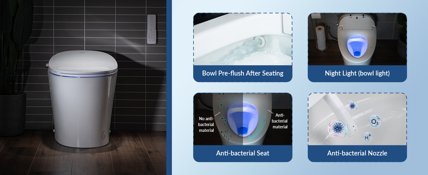 Rowan One-Piece Intelligent Bidet Toilet - feature detail