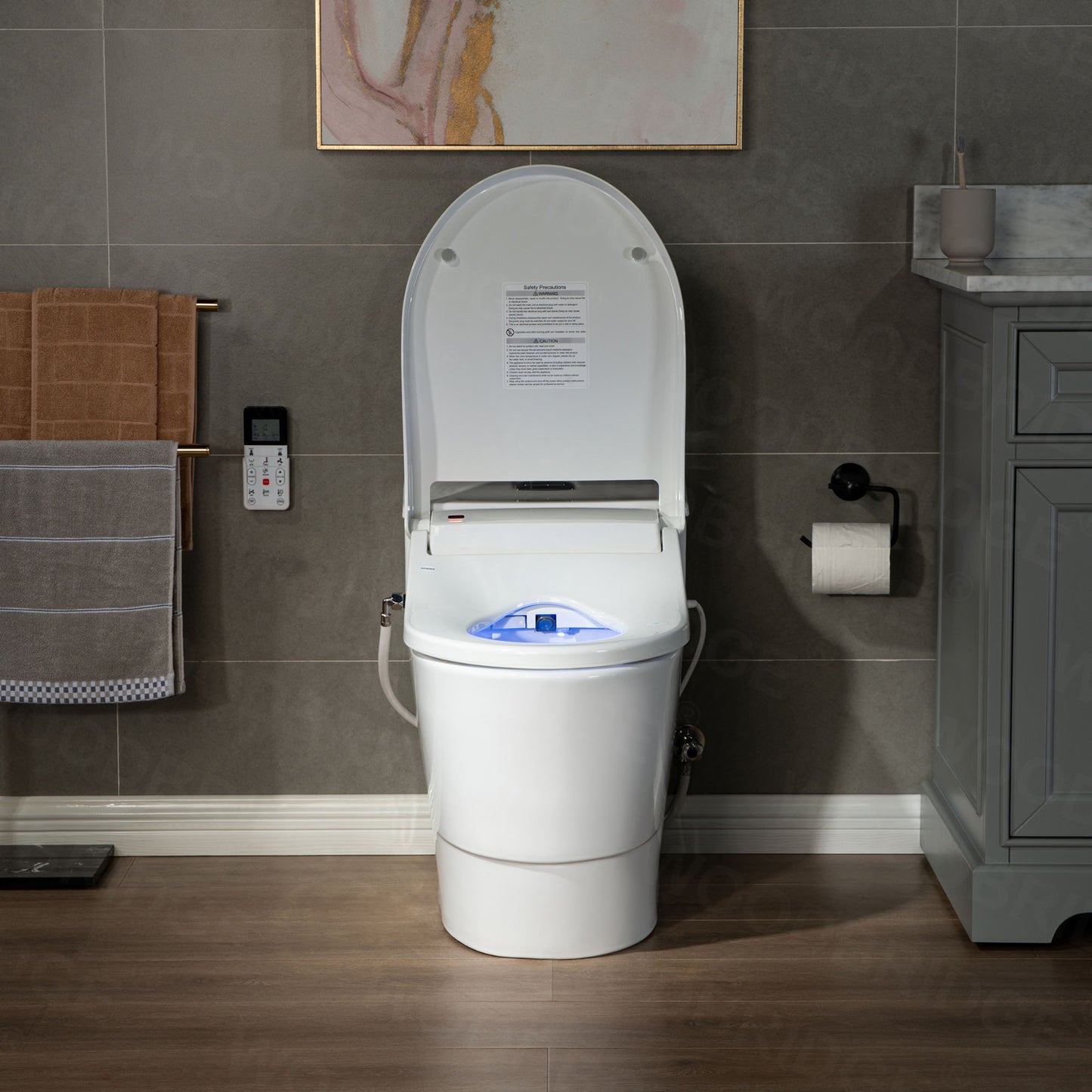 Selene Elongated Intelligent Bidet Toilet - three-quarter view
