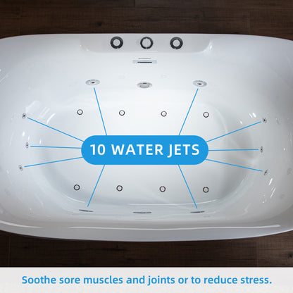 Shio 71" Freestanding Whirlpool Bathtub