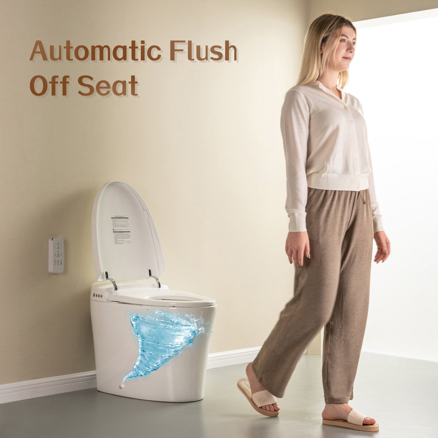 Soren Tankless Intelligent Bidet Toilet - rear view