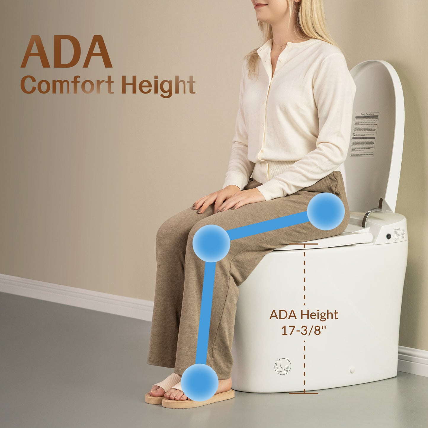 Soren Tankless Intelligent Bidet Toilet - profile view