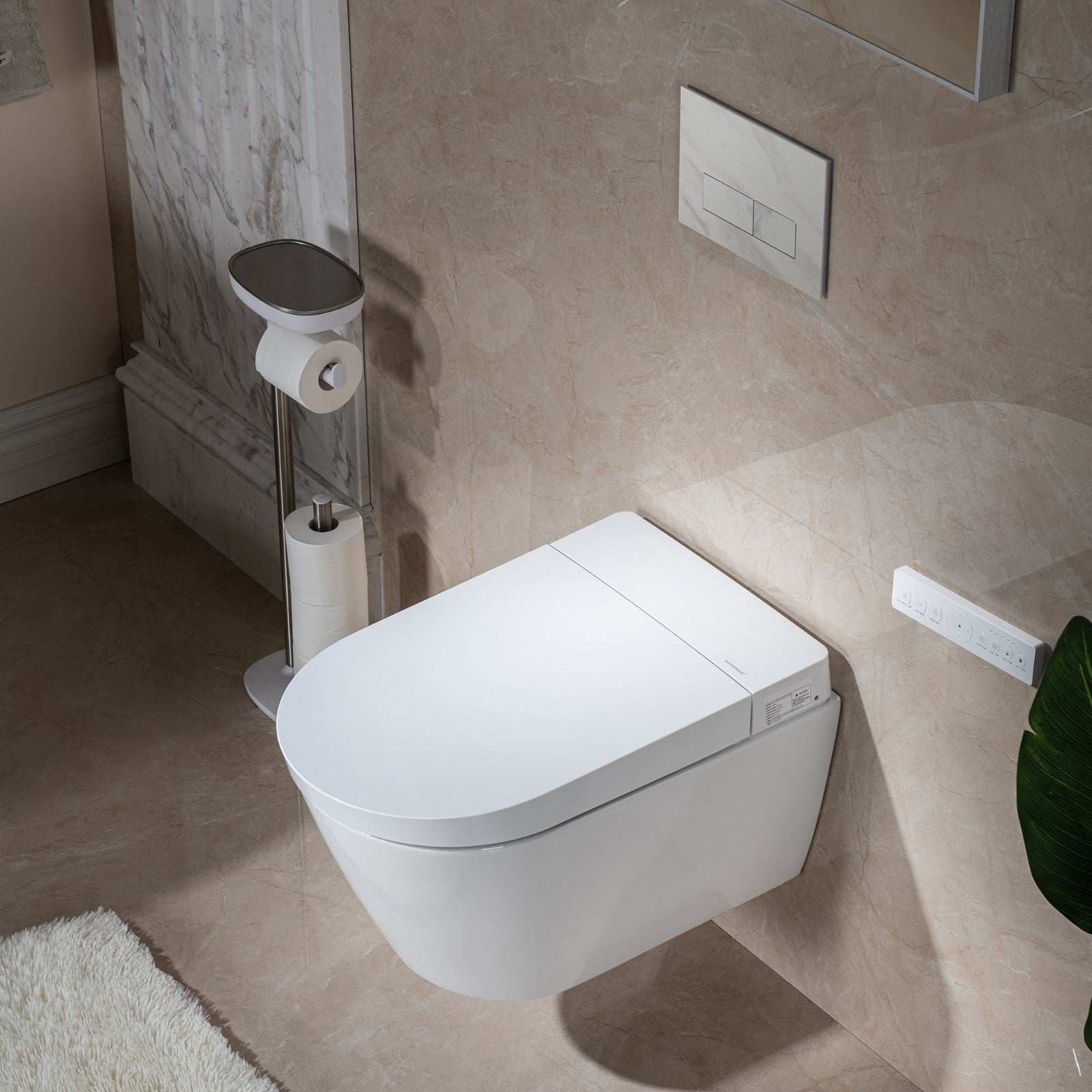 Sterling Wall-Hung Intelligent Bidet Toilet - side view