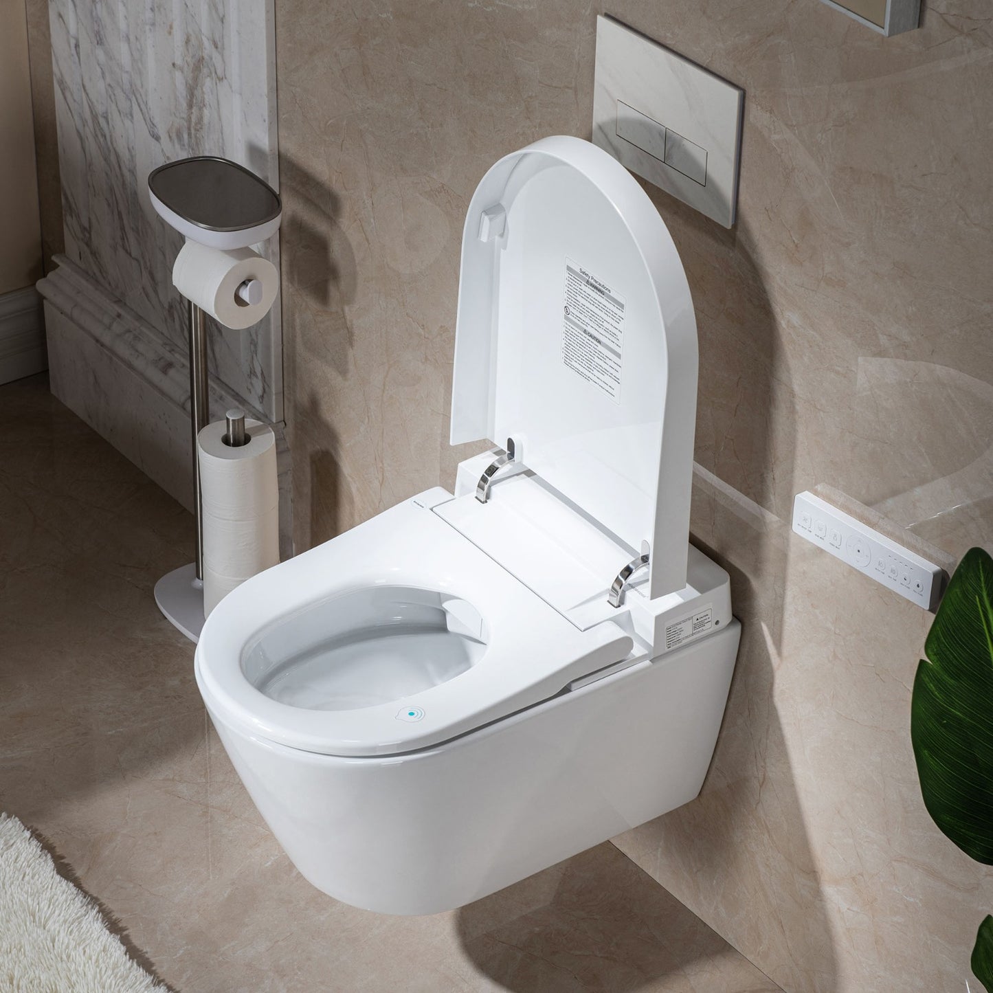 Sterling Wall-Hung Intelligent Bidet Toilet - three-quarter view