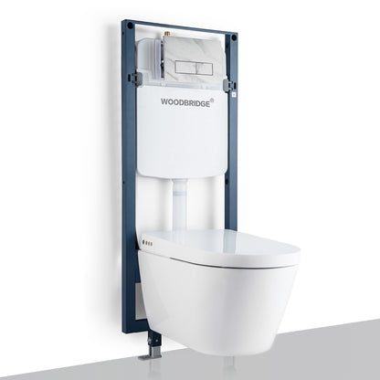 Sterling Wall-Hung Intelligent Bidet Toilet - flush plate detail