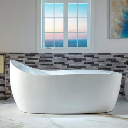 Swan 71" Freestanding Whirlpool Bathtub