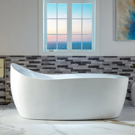 Swan 71" Freestanding Whirlpool Bathtub