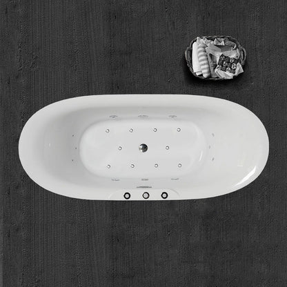 Tekne 71" Freestanding Whirlpool Bathtub