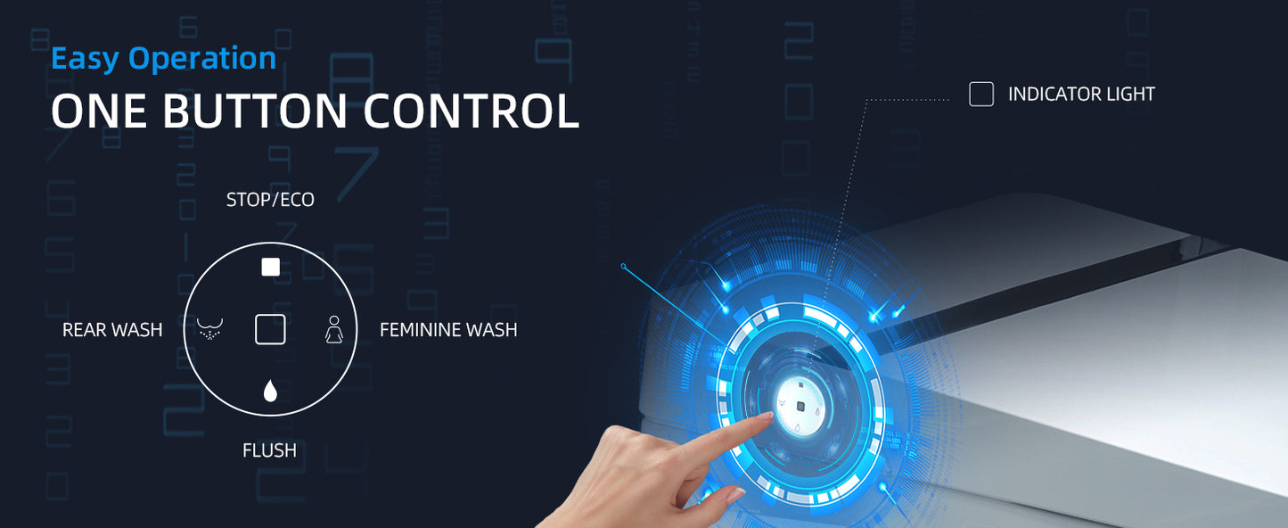 Thalia Tankless One-Piece Intelligent Bidet Toilet - feature detail