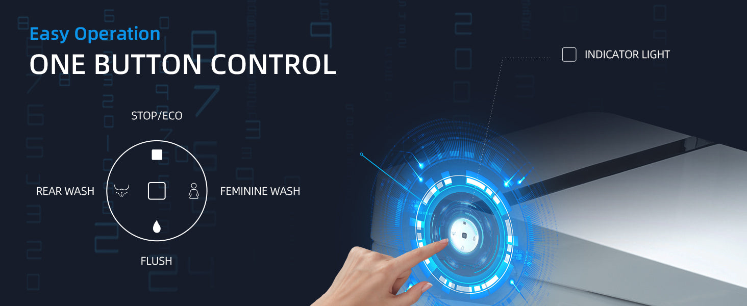 Thalia Tankless One-Piece Intelligent Bidet Toilet - feature detail