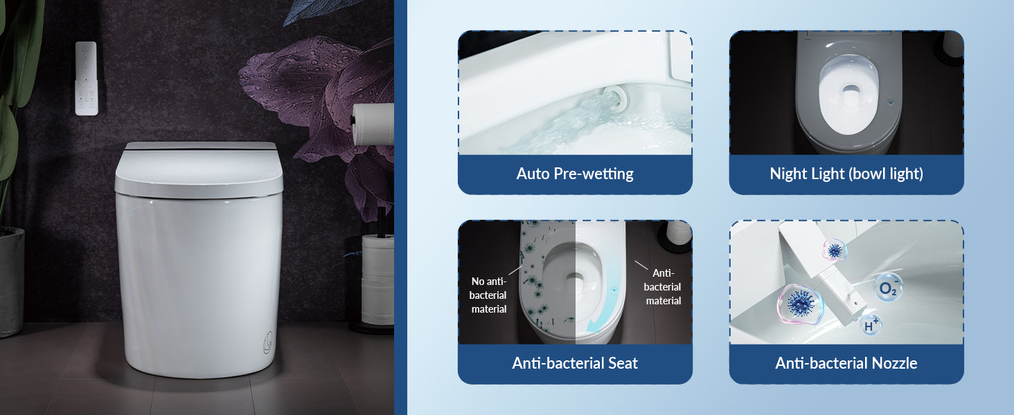 Thalia Tankless One-Piece Intelligent Bidet Toilet - feature detail