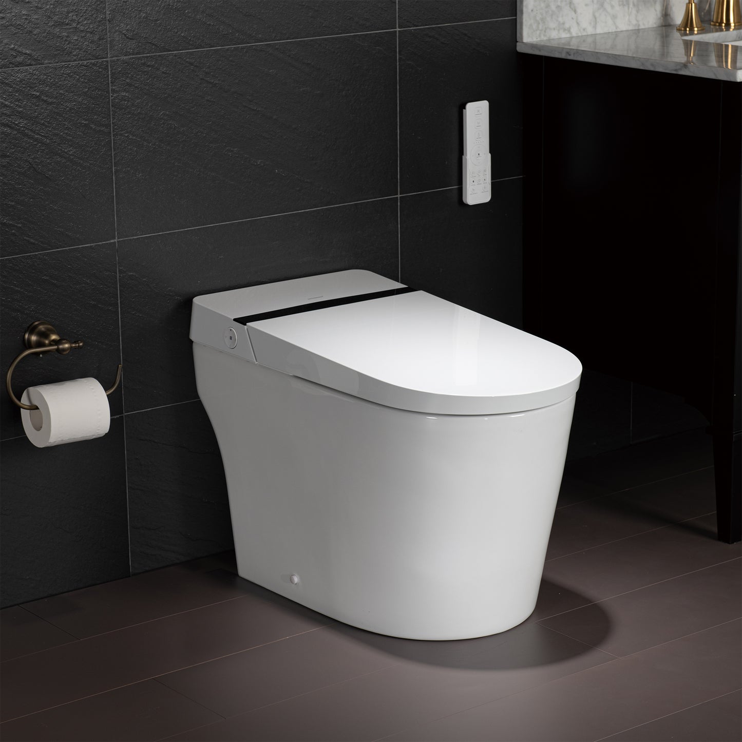 Thalia Tankless One-Piece Intelligent Bidet Toilet - three-quarter view