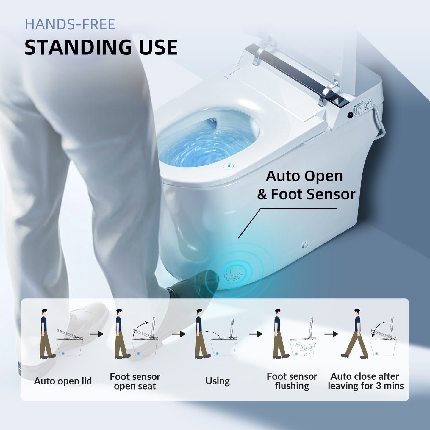Thalia Tankless One-Piece Intelligent Bidet Toilet - profile view