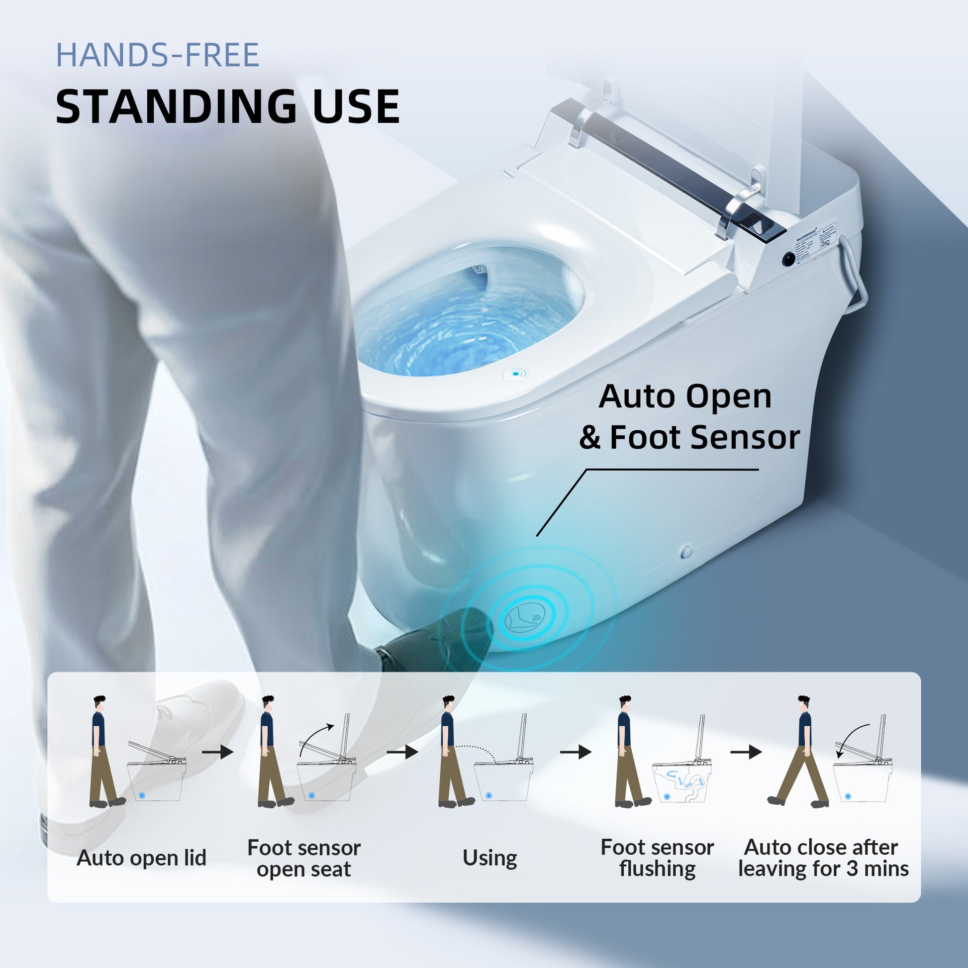 Thalia Tankless One-Piece Intelligent Bidet Toilet - profile view