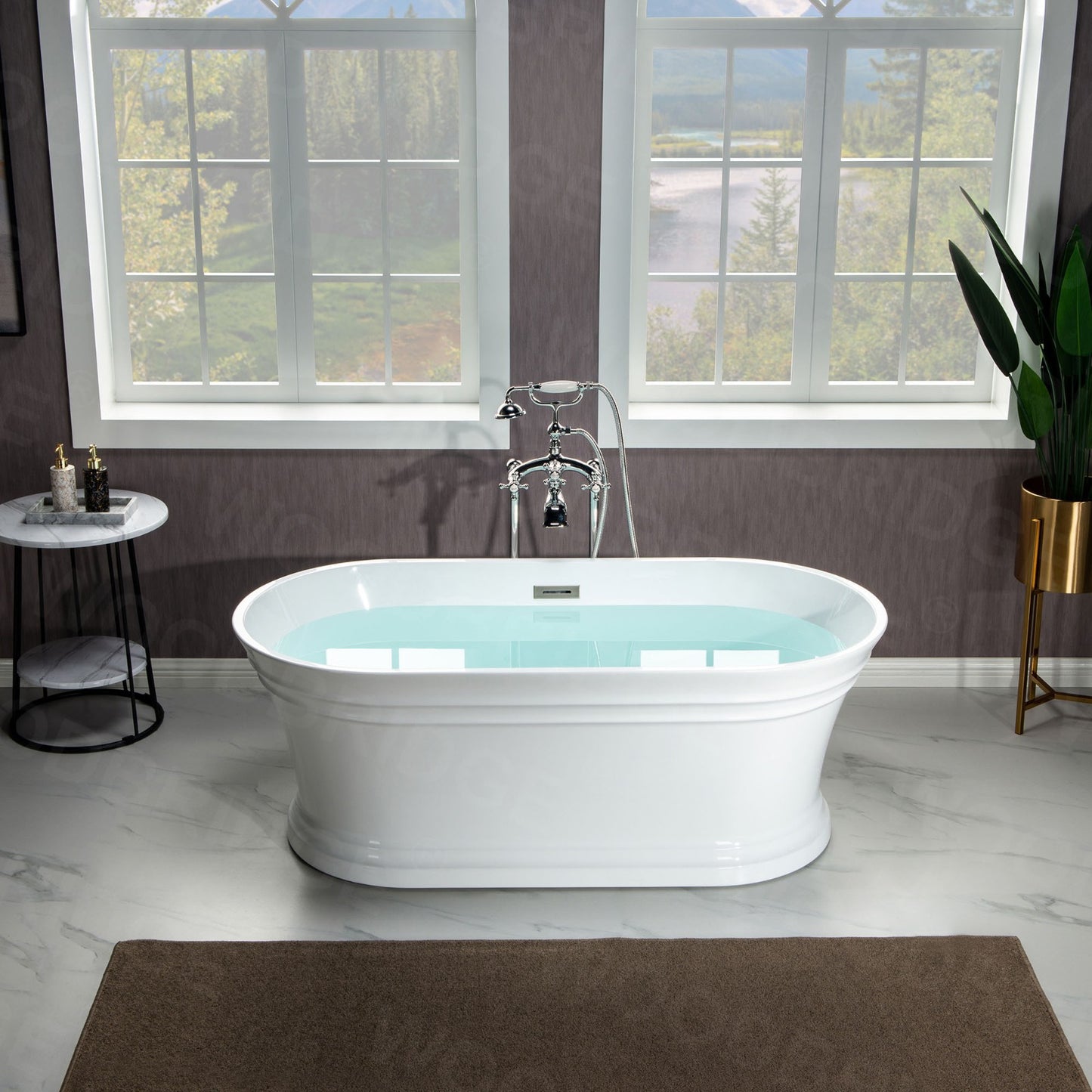 Tuman 59" Freestanding Bathtub