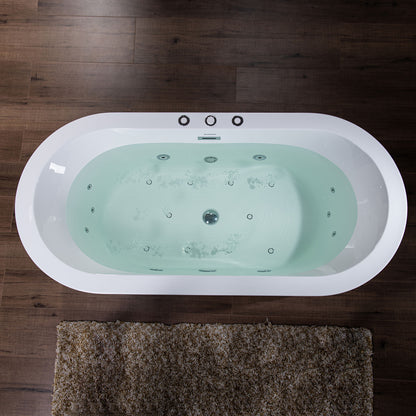 Uzu 67" Freestanding Whirlpool Bathtub