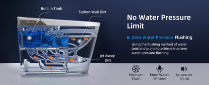 Vesper Intelligent Massage-Wash Bidet Toilet - low water pressure feature
