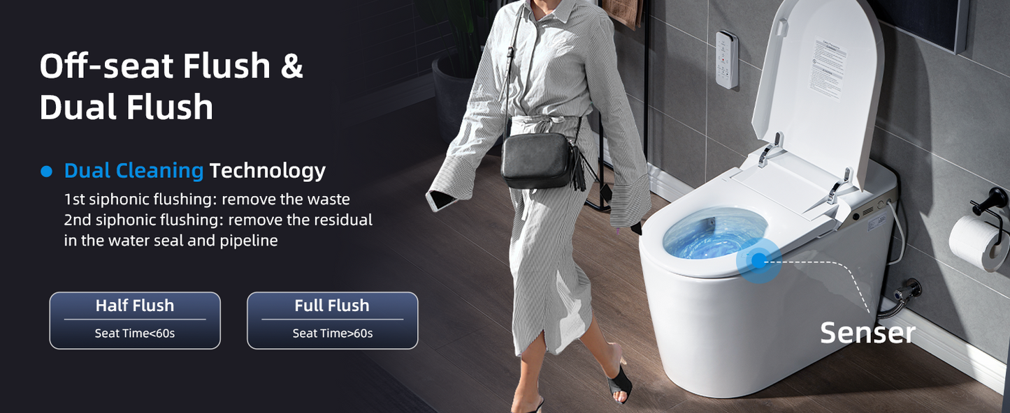 Vesper Intelligent Massage-Wash Bidet Toilet - auto flush feature