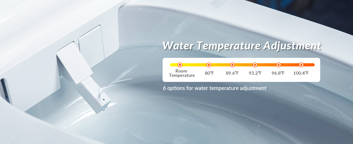 Vesper Intelligent Massage-Wash Bidet Toilet - temperature adjustment feature