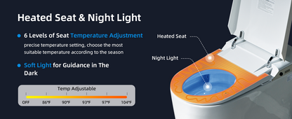 Vesper Intelligent Massage-Wash Bidet Toilet - heated seat feature