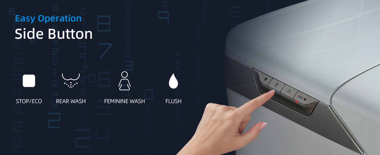 Vesper Intelligent Massage-Wash Bidet Toilet - button controls