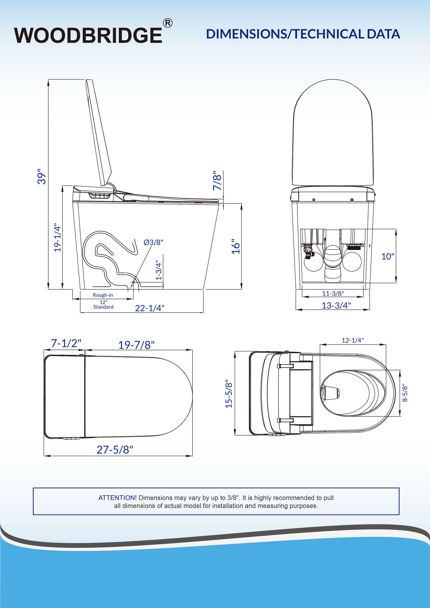 Vesper Intelligent Massage-Wash Bidet Toilet - seat detail
