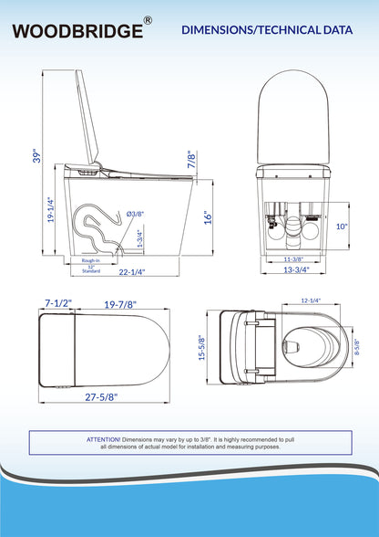 Vesper Intelligent Massage-Wash Bidet Toilet - seat detail