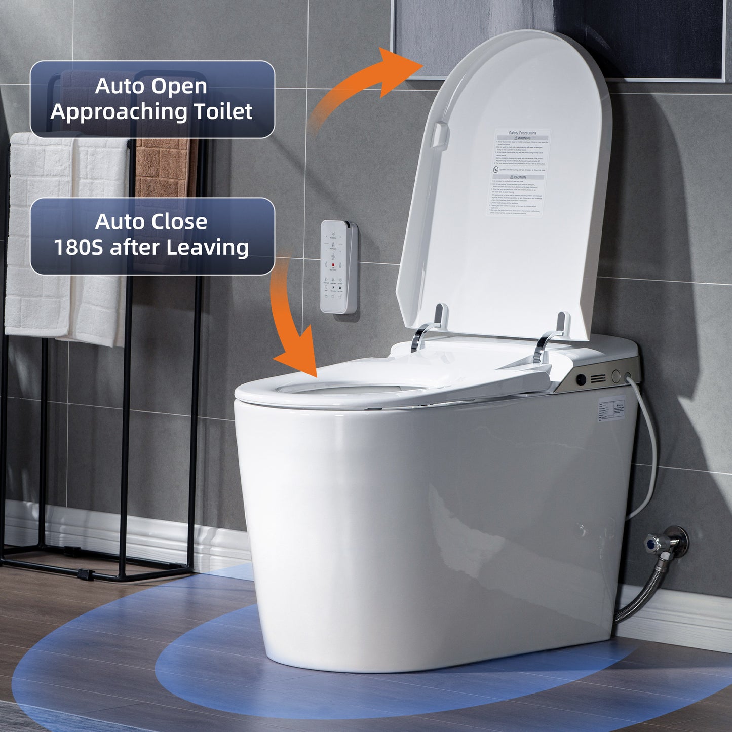 Vesper Intelligent Massage-Wash Bidet Toilet - lid detail