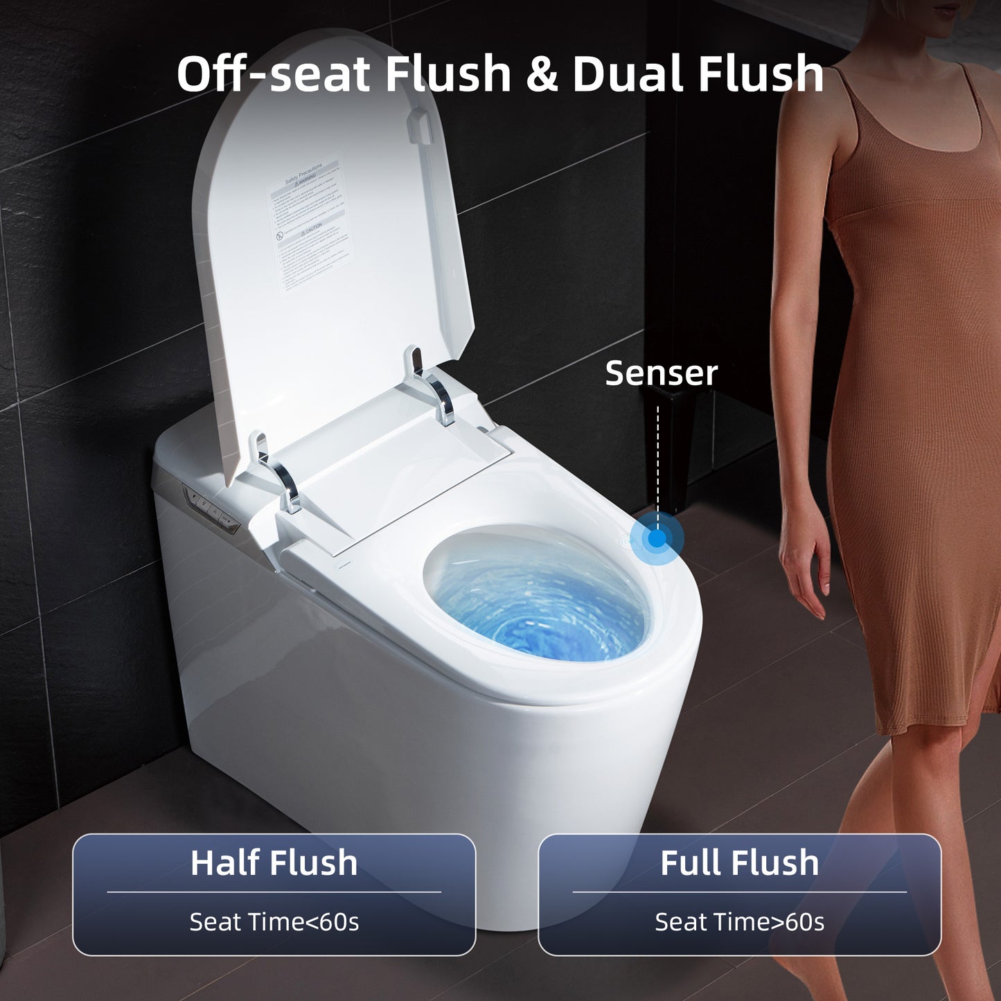 Vesper Intelligent Massage-Wash Bidet Toilet - foot area detail