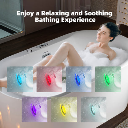 Vodor 72" Freestanding Whirlpool Bathtub