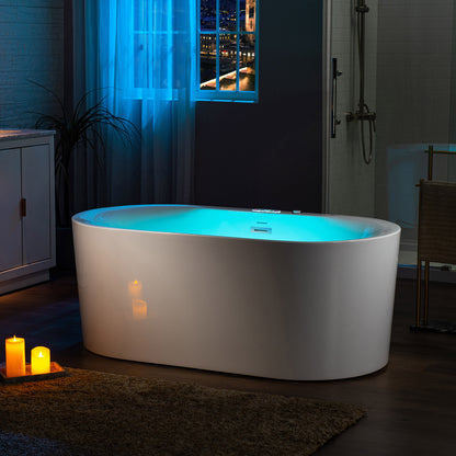 Vortice 59" Freestanding Whirlpool Bathtub