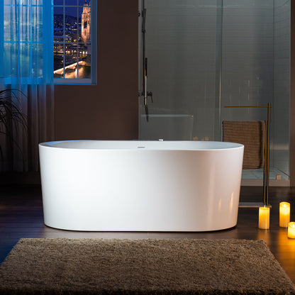 Vortice 59" Freestanding Whirlpool Bathtub