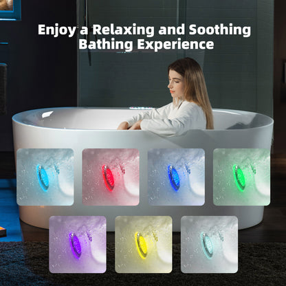 Vortice 59" Freestanding Whirlpool Bathtub