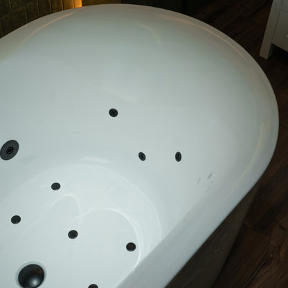 Vortice 59" Freestanding Whirlpool Bathtub
