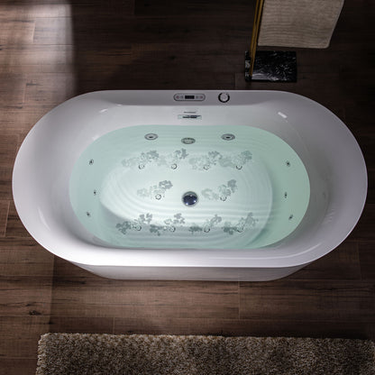 Vortice 59" Freestanding Whirlpool Bathtub