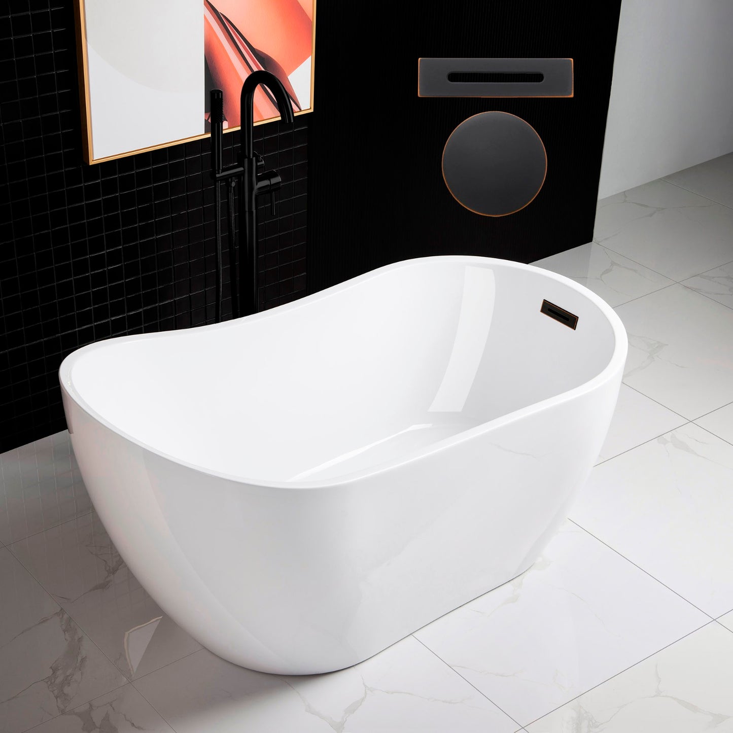Welle 54" Freestanding Bathtub