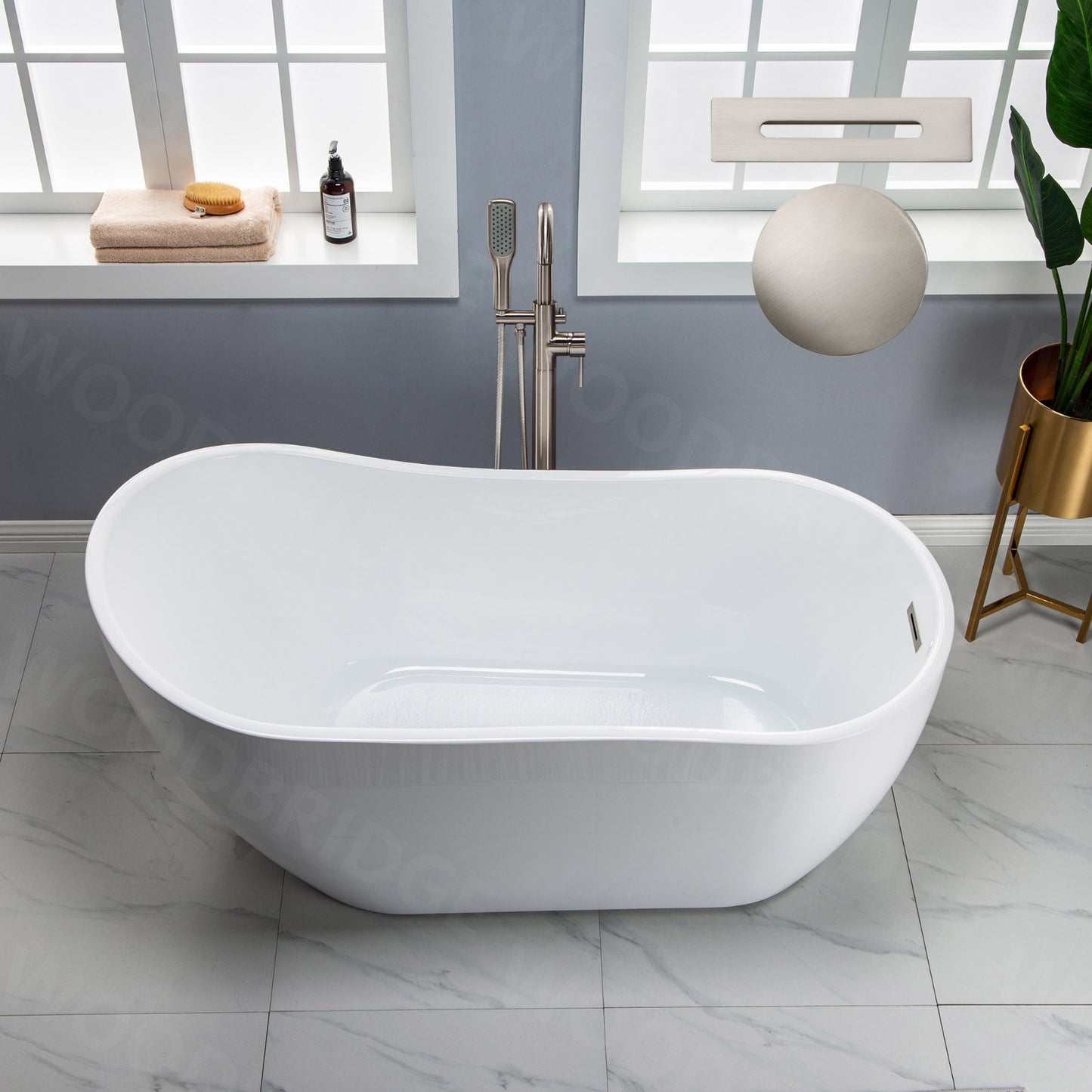Welle 59" Freestanding Bathtub