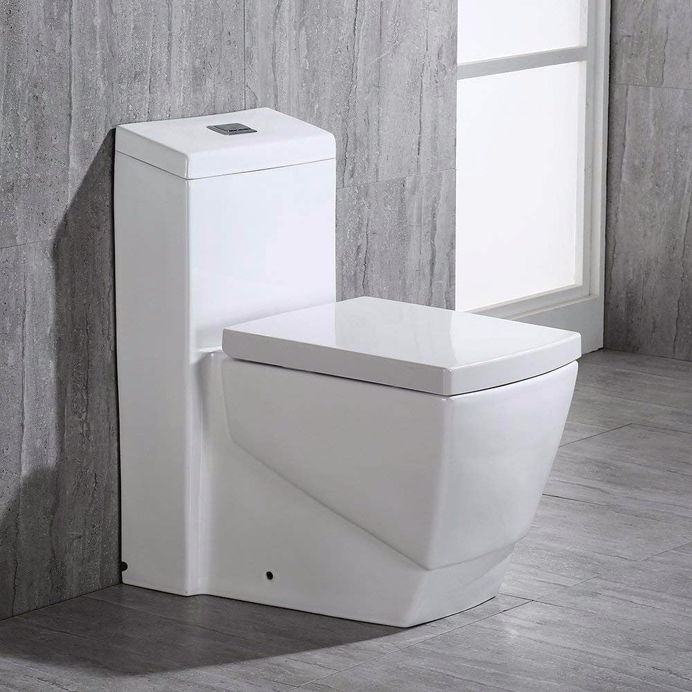 Weston Square One-Piece Toilet - three-quarter view