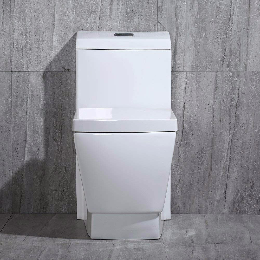 Weston Square One-Piece Toilet - flush button detail