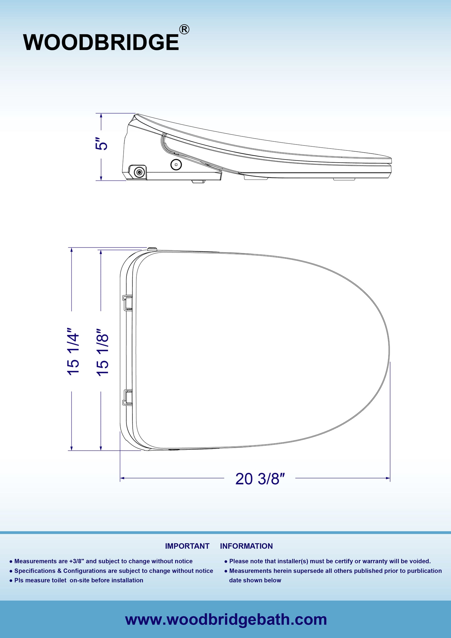 Willow Elongated Bidet Toilet Seat - additional view