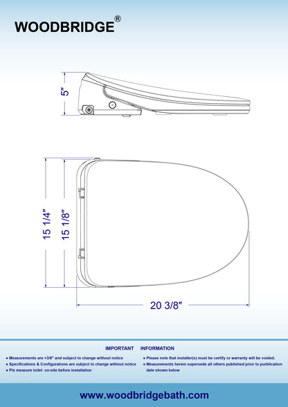 Willow Elongated Bidet Toilet Seat - additional view