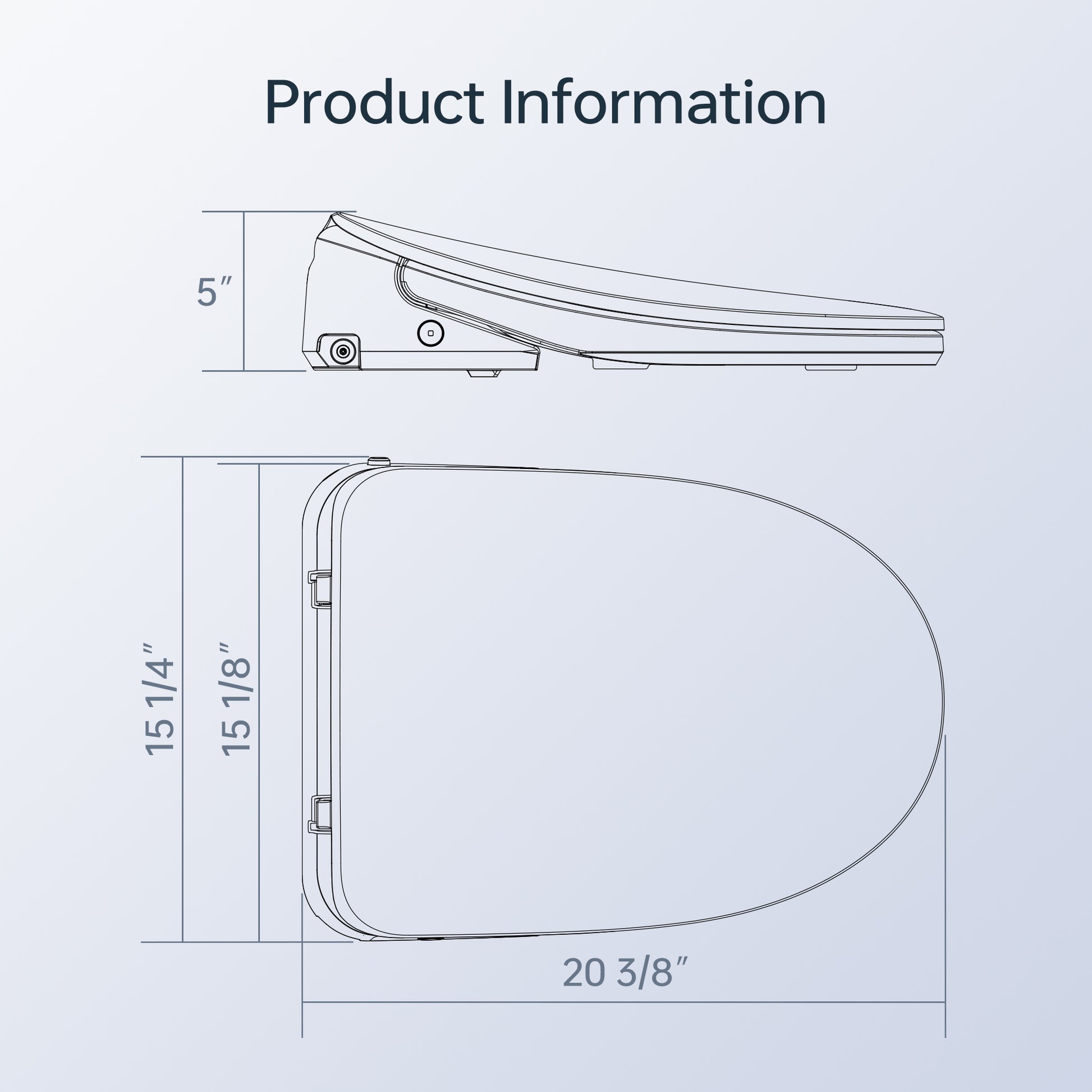 Willow Elongated Bidet Toilet Seat - additional view