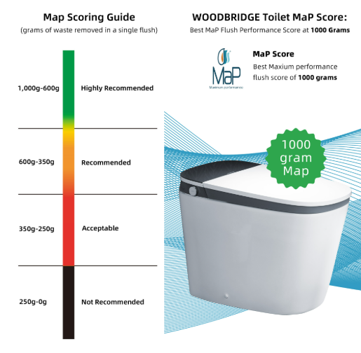 WOODBRIDGE B0930S One-Piece Intelligent Toilet with Cleaning Foam Dispenser