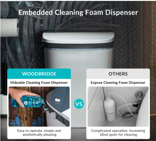 WOODBRIDGE B0930S One-Piece Intelligent Toilet with Cleaning Foam Dispenser