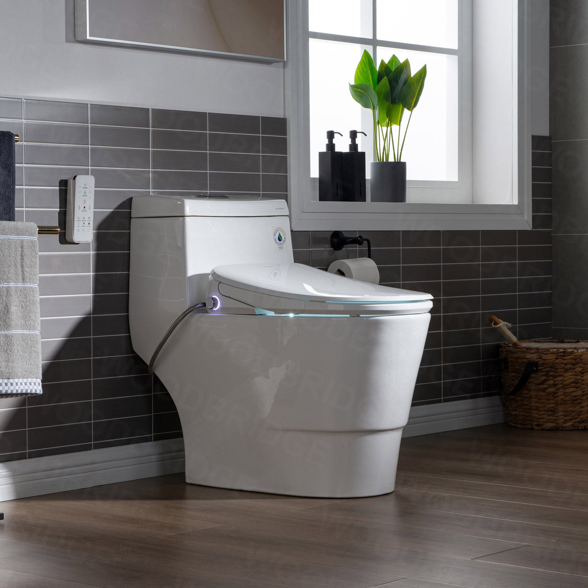 Wren Elongated Intelligent Bidet Toilet - front view