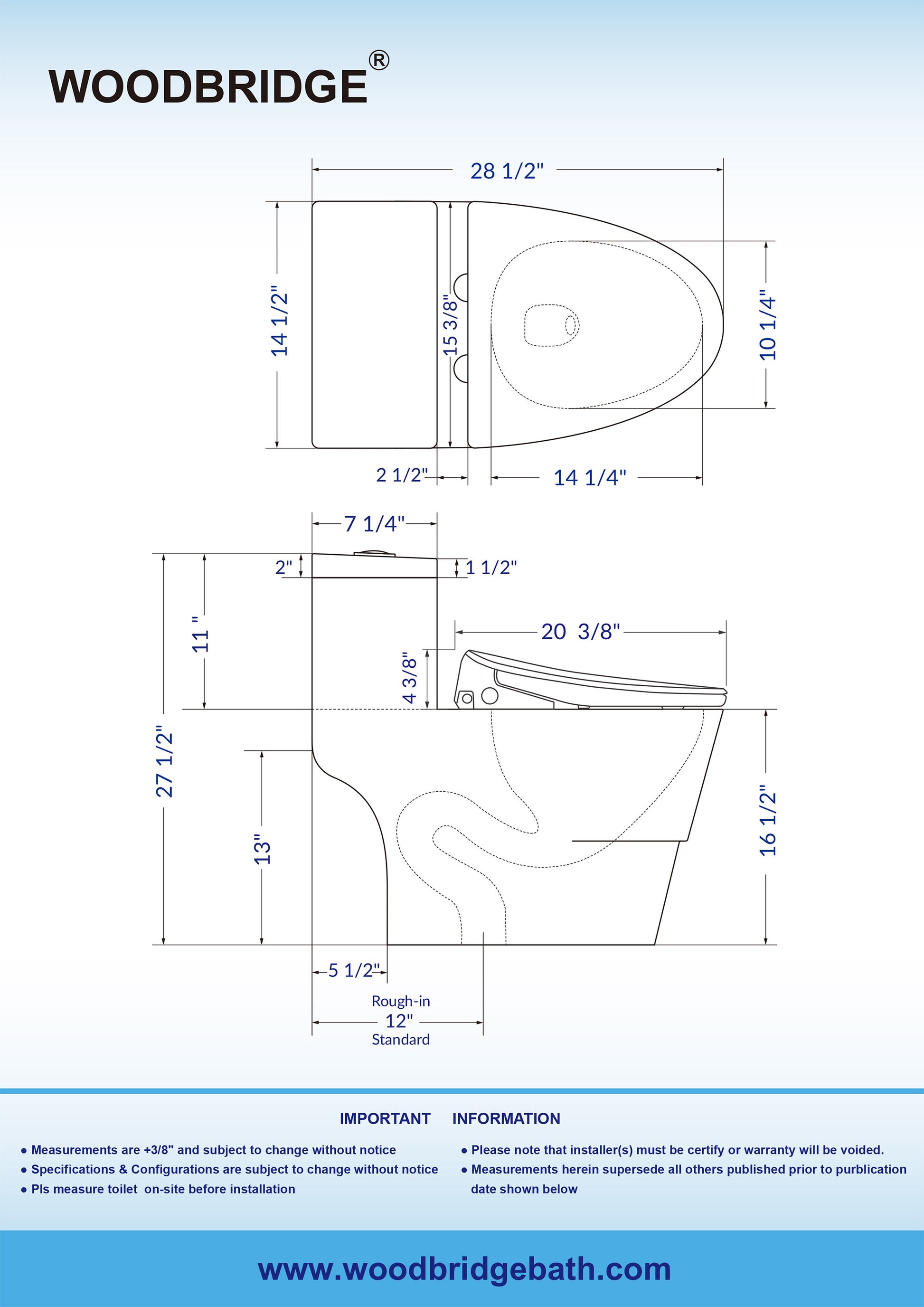 Wren Elongated Intelligent Bidet Toilet - additional view
