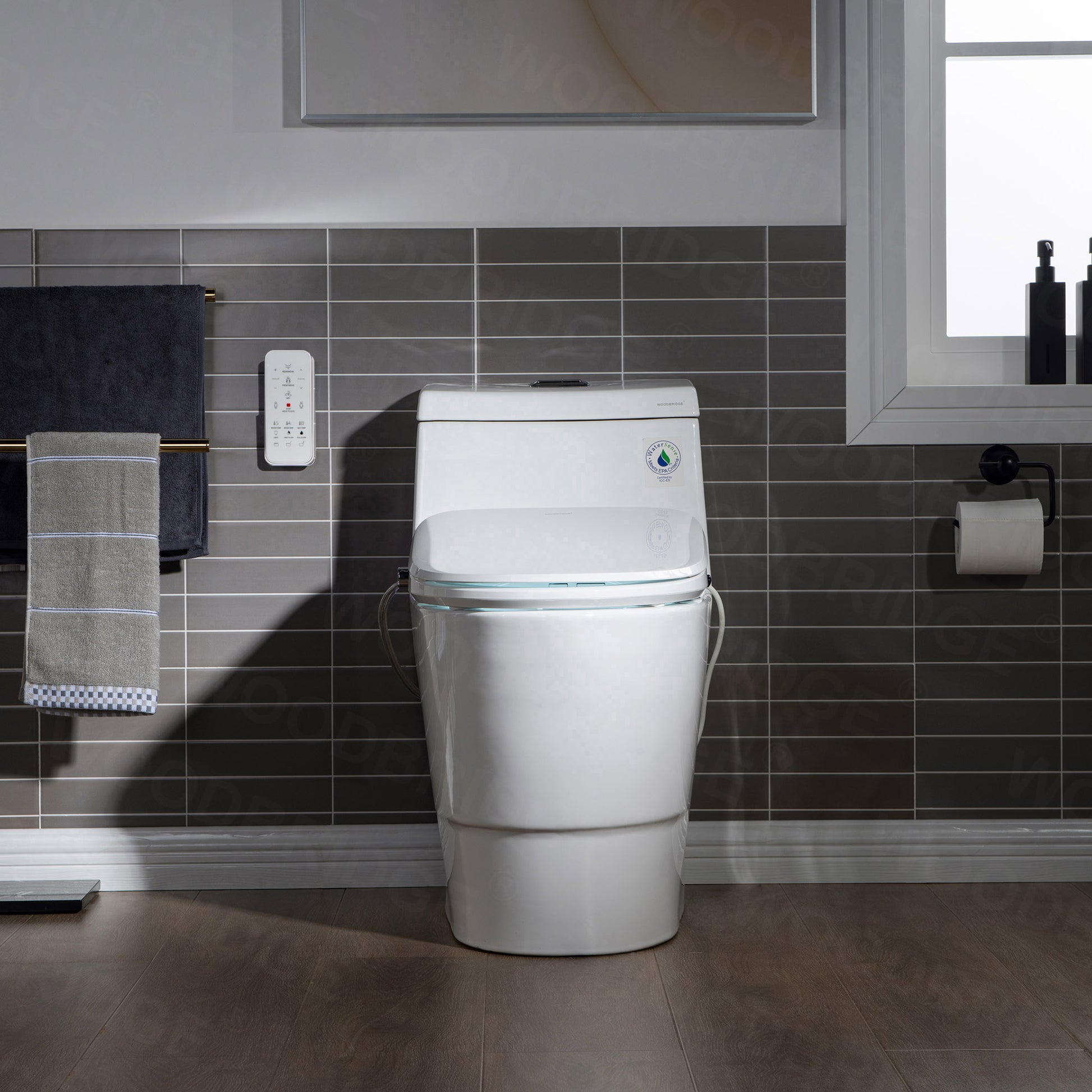 Wren Elongated Intelligent Bidet Toilet - side view