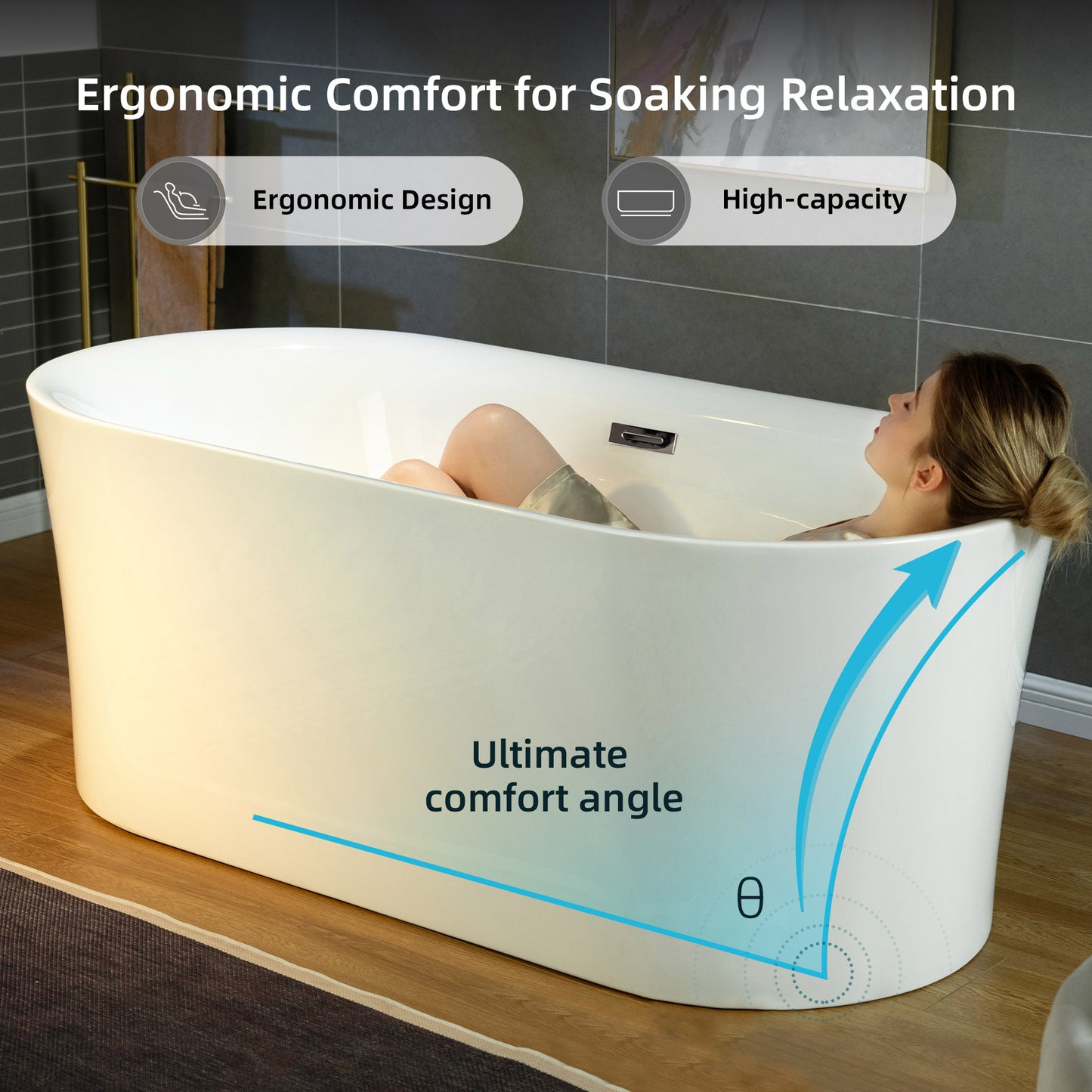 Zen 59" Freestanding Bathtub