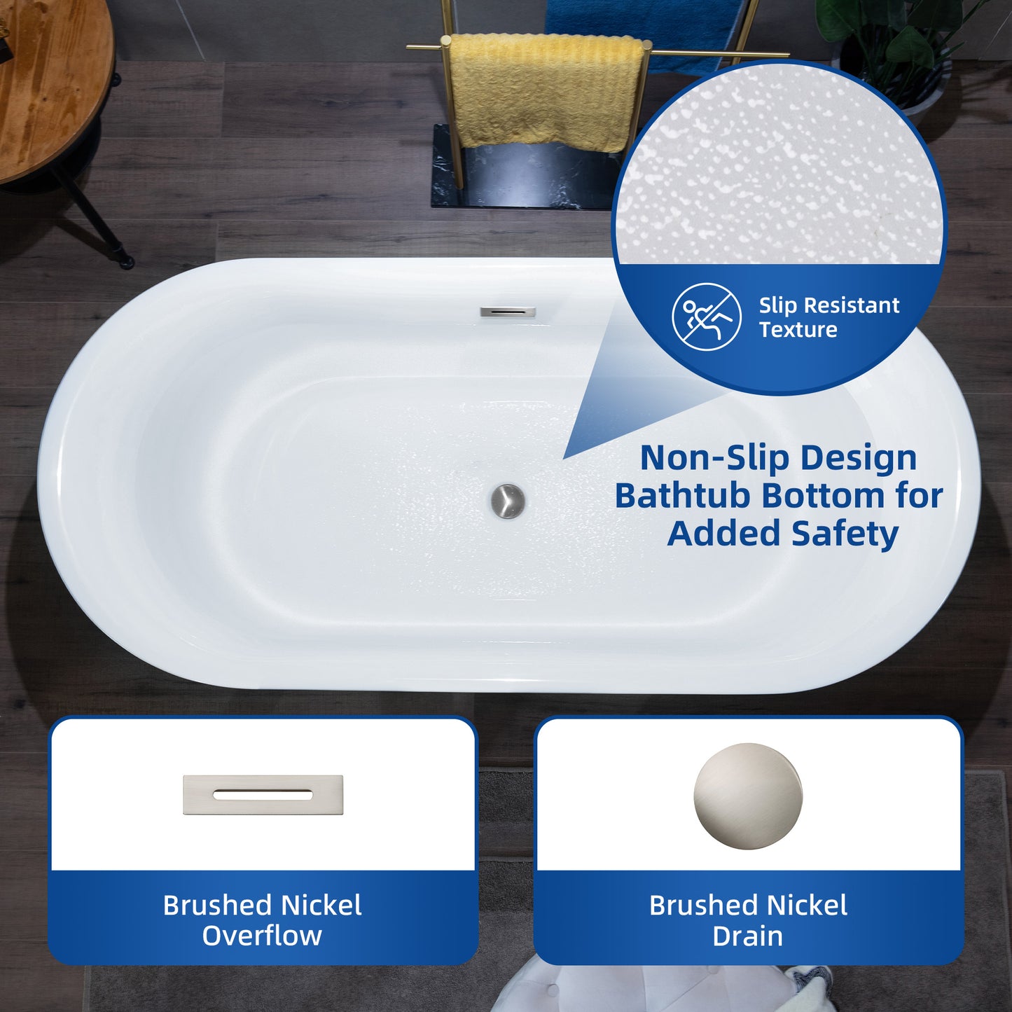 Zen 67" Freestanding Bathtub